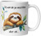 Faultier Tasse - Entspannte Pose mit Aquarell Hintergrund – Lustige Morgenmuffel Kaffeetasse für Langschläfer Arbeit Büro – Geschenkidee für Freunde Kollegen Kaffeeliebhaber Tassen Motivation