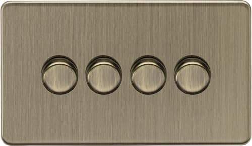 Knightsbridge 4G 2-way 10-200W (5-150W LED) Intelligent dimmer - Antique Brass