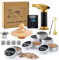 Jettory Kit Fumoir à Cocktail – Fumoir à Whisky avec 6 Types de Bois et Lampe de Poche – Accessoire pour Fumer Cocktails et Spiritueux – Sans Butane (vendu séparément)