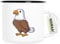 Huuraa Emaille Tasse Adler Comic Geschenk 300ml Vintage Adler Geschenkidee