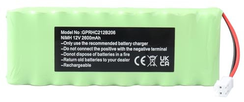 MXJFYY 12V 2600mAh NiMH Akkupack für Rollladensteuerung Roto GP210AAHCB10BMX, GPRHC212B206, WDT-S RT2-SF Solar Radio G2/G3/G4 CCTV, Außenrollladen ZRO SF, ROTO ZEL