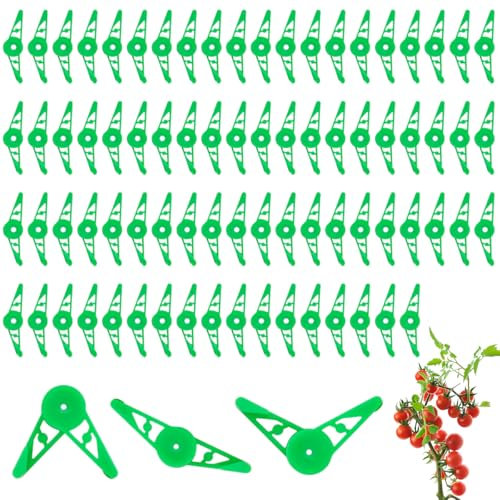 Suevut 80 Pièces Tuteurs pour Plantes Ajustables – Clips LST 360° Réglables pour Courber la Tige, Plioirs pour Plantes Idéal Jardin Potager, Serres, Plantes en Pot et Entraînement Doux