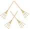 Warmhm Lot De 5 Râteaux Décoratifs en Fer Doré Petits Râteaux À Cendres Outils De Jardin Zen Râteaux À Feuilles Décoration Murale Râteau De Jardin Décoratif Outils De Jardin pour