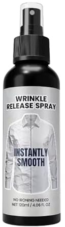 Clothes Spray for Wrinkle-Free Textiles, 120 ml Non-Iron Smoothing Solution for Textiles - Anti-Wrinkle Spray for Clothing, for T-Shirts, Tops, Skirts, Dresses, Garments, Home, Travel and Url