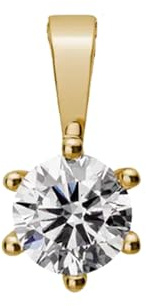 Lyomi Damen Anhänger 585/- Gold 1,2cm Glänzend Diamant Lab Grown gelb 0,50ct. 067340239-1