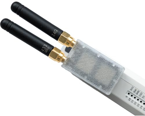 PINGEQUA 2-in-1 RF Devboard For Flipper Zero, Ultra-Compact NRF24 + CC1101 Wireless Module, 2.4GHz & 433MHz, High Performance, Auto-Switch, Plug & Play, RF Lab App-Ready - Crystal Frost Transparent