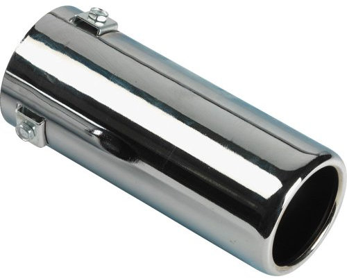 AUTO-STYLE Endrohr Stahl/Chrom - rund 70mm - Länge 170mm - 35-57mm Anschluß