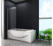 home-systeme Fixe Duschtrennwand Hugo 75 x 160 cm Badewannenabtrennung Duschwand Dusche Glas Chrome Aluminium