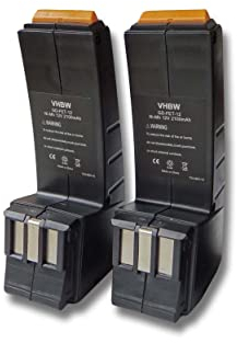 vhbw 2 x Battery Compatible with Festo/Festool CDD12E, CDD12, CCD12v, CCD12MH, CCD12FX, CCD12ES-C, Power Tool (3300mAh, NiMH, 12V)