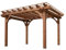 Backyard Discovery Wooden Pergola | Shelter for Patio, Veranda, Outdoor Garden Shade, Heavy Duty Cedar Frame, Galvanized Steel Hardware, Waterproof, 100% Cedar Wood | 3.6m x 3m (12ft x 10ft)