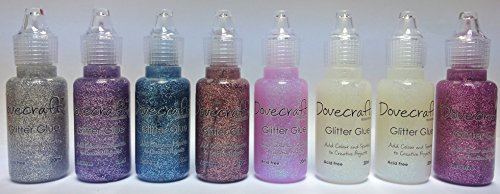 Dovecraft Pastels Glitter Glue Pens 8x 20ml