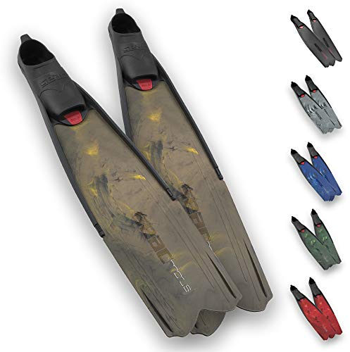 SEAC Motus Aletas largas de Buceo, Freediving y Pesca submarina, Adultos Unisex, Marron, 41/42