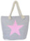Sonia Originelli Strandtasche Stern Lena Beachbag Tasche Bag Streifen Maritim Farbe Grau-Rosa