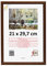 3-B Cadre de l'image JENA - brun foncé - 21x29,7 cm (A4) - cadre photo en bois exotique avec verre acrylique