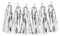 PartyDeco Girlande Quasten Silber 12Stk./200cm