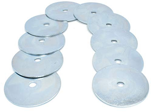 100, M6 x 50mm Mudguard/Penny Large Zinc Plated Washers for Bolts & Screws