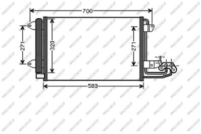 AVA COOLING SYSTEMS VN5209D Condensatore climatizzatore con essiccatore Compatibilità con VW Golf 6 5K1 Golf 5 Hatchback 1K1 TOURAN 1T1, 1T2, AUDI A3 Sportback 8PA A3 Hatchback 8P1