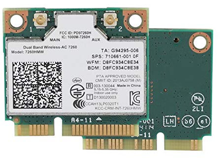WLAN Netzwerkkarte,Wireless Karte, WiFi Karte,Kompatibel mit Bluetooth 4.0/Half PCI E Schnittstelle für Laptops