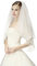 BEAUTELICATE Schleier Brautschleier Spitzenborte Für Braut Hochzeit Softtüll Weiß Ivory Fingerspitzen Länge Mit Metall Kamm Kurbelkante 2 Schicht V39