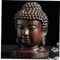 Hölzerne Buddha-statue Religiöse Shakyamuni Buddha-kopf Figur Statue Mini-desktop-deko