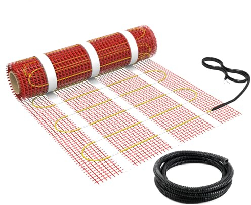 HEATIT Warmmat - Sistema di riscaldamento elettrico a pavimento, autoadesivo, radiante, 90 m²