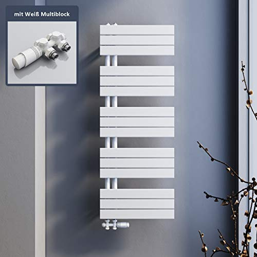 Sonni Radiateur de salle de bain à plat Blanc