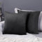 Deconovo 2er Set Samt Kissenbezüge Sofa Kissenbezug Zierkissenbezüge Weich Design Dekor Schlafzimmer Wohnzimmer Couch Büro, 50x50 cm, Dunkelgrau