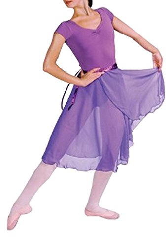 HOEREV Women Girls Sheer Wrap Skirt Ballet Skirt Ballet Dance Dancewear