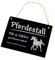 Pferde Schiefertafel Schild graviert - Pferdestall Tor & Türen geschlossen halten - Stalltafel Türschild 22x16cm | Dekolando