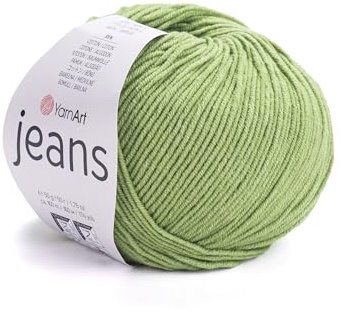 YarnArt, Jeans, Cotton Blend Yarn for Amigurumi, Crochet and Knitting, Soft Turkish Yarn 55% Cotton, 45% Polyacrylic, for Handmade Projects, Color 69