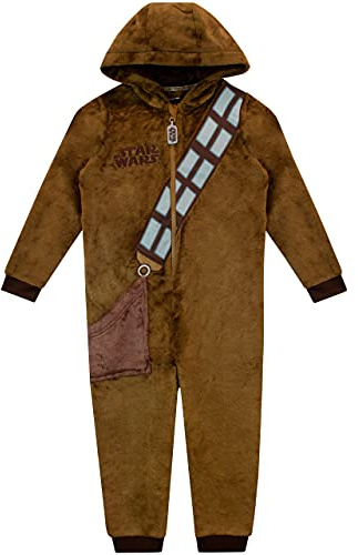 Star Wars Jungen Schlafoveralls Chewbacca Braun 134