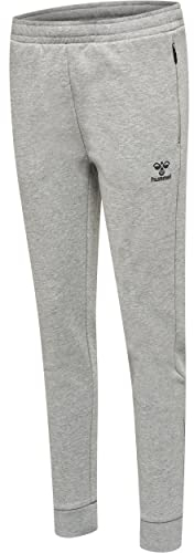hummel Damen Hmloffgrid Wo Casual Pants, Grey Melange/Forged Iron, L EU