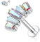Titan Labret Ohrstecker Lippen Ohrstecker Flatback Ohrringe 16G Tragus Piercing Schmuck Ohrringe mit Innengewinde 8mm Monroe Medusa Helix Ohrstecker Silber Lappen Knorpel Conch Ohrringe mit CZ Opal