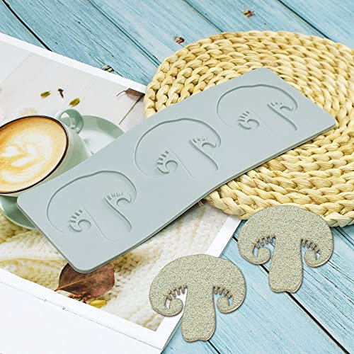 Molde de encaje con estampado de champiñones, tapete de encaje comestible para boda, moldes de silicona para decoración de pasteles (A_8.7 x 3.1 x 0.1 pulgadas)