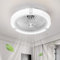 LOKUNM Deckenventilator mit Beleuchtung Fernbedienung Zeitschaltuhr 3 Geschwindigkeiten Deckenlampe mit Ventilator Dimmbar Lampe mit Ventilator Weiß Deckenventilator mit licht Wohnzimmer Schlafzimmer