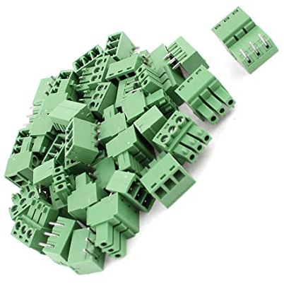 PATIKIL 3,81 mm Passo Maschio Femmina PCB Vite Terminale Blocco Connettori 3 Perni, 20 Coppia