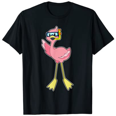 Flamingo Taucher Schnorchel Tauchen T-Shirt
