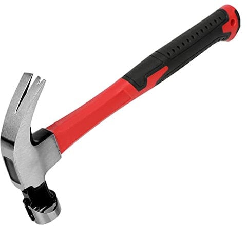 Framing Hammer - 16oz Straight Claw Hammer, Straight Rip Claw with Shock Reduction Grip, One Piece Forged Claw Hammer, Magnetic Nail Starter DIY and Craft Hammer