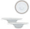 ARCA, Servizio di Piatti, Set di 2 Piatti Cappello del Prete, Realizzati in Melamina, Set per la Tavola, Colore Bianco, Collezione Tierra, 28x6 cm
