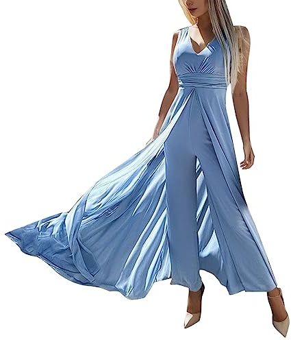 Damen Jumpsuit Ärmellos Overall Hosenanzug - Pailletten, Arbeitshose Kurz, Sommerkleider, Stylische Arbeitshosen, Jogging