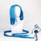 Wig Anime Cosplay Jinx Perücke Cosplay Wanita Biru Dua Kunrir Kuda Kepang Gadis Rambut Panjang 120cm Untuk Pesta Halloween