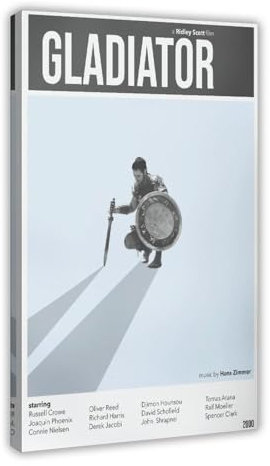 EYEZER Gladiator, mittelalterliches Filmposter, Leinwand-Poster, Wandkunst, Dekor, Bild, Gemälde für Wohnzimmer, Schlafzimmer, Dekoration, Rahmenstil, 40 x 60 cm