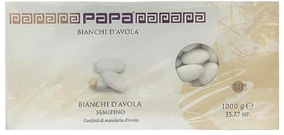 Confetti Bianchi d'Avola Papa alla Mandorla, Linea Semifino, senza glutine, 1 kg