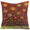 Kissenbezug 50x50 Orange Rote Blüten Sofakissen Baumwoll und Leinen Dekokissen Quadrat Kissenbezüge mit Reißverschluss Outdoor Kissen- für Wohnzimmer Auto Schlafzimmer
