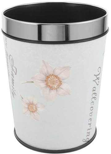 SEWACC Poubelle En Cuir Rétro Corbeille À Ordures Vintage Corbeille À Papier Pour Salle De Bains Cuisine Chambre Bureau À Domicile