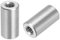 QUARKZMAN 10 Piezas de Tuercas Conectoras Redondas, M4 Tuerca de Acoplamiento de Acero Inoxidable 304 de 15mm de Longitud para Varilla de Soporte M4x15x8mm