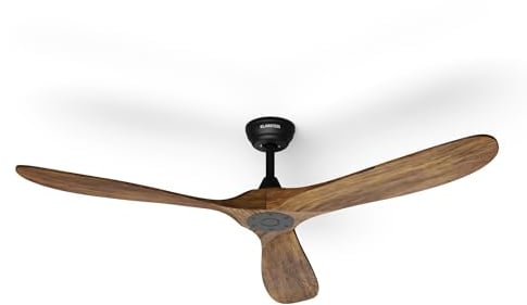 Klarstein Smart Deckenventilator Leise mit Fernbedienung – 152 cm Spannweite, Sommer-/Winterfunktion, 6 Geschwindigkeiten, IoT-Konnektivität, Energieeffizienter Lüfter für Räume bis 30 m², Walnuss