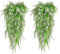 suaywo 2 PCS 80CM Fake Plants Artificial Hanging Plants Artificial Vines Fake Ferns Persian Rattan Plastic Plants for Wall Indoor Baskets Decoration,White