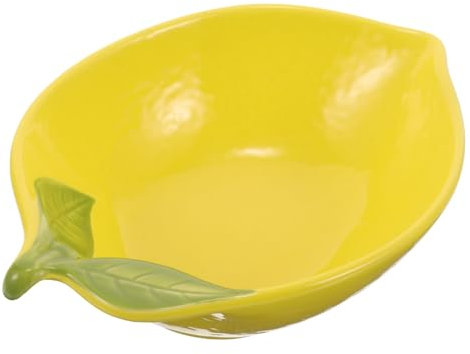 GRADENEVE Lemonförmige Keramikschüssel Süße Obst und Salatschüssel Kreative Dessertschüssel Vielseitige Servierschüssel Charmantes Küchenzubehör für Fruchtsalate und Snacks