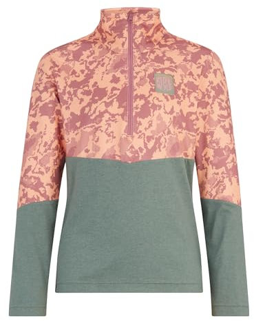 Ziener Kinder JARPS Skipullover, Skirolli, Funktions-Shirt | warm, elastisch, Recycled, Rose Blossom camo, 116